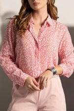 Πουκάμισο Εμπριμέ Sheer in Pink