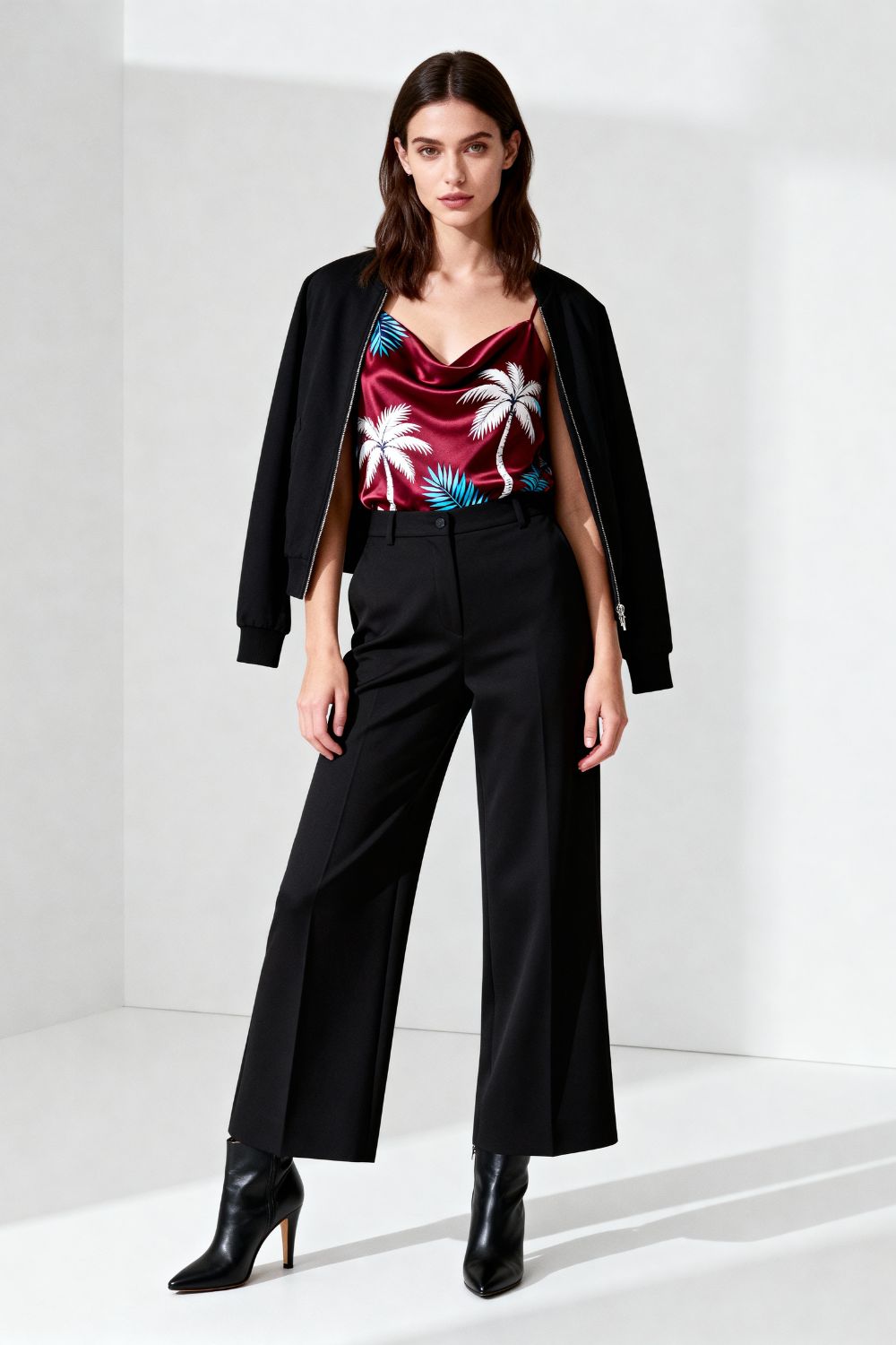 Draped Satin με Τύπωμα Φοίνικες (1) Draped Satin με Τύπωμα Φοίνικες