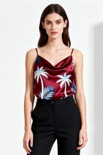 Draped Satin με Τύπωμα Φοίνικες