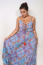 Anvi ART SILK Maxi Φόρεμα in lilac