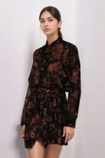 Πουκάμισο με Δέσιμο Εμπριμέ Sheer