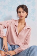 Sheer Πουκάμισο in Dusty Pink
