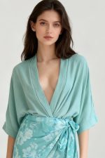 Crepe Kimono in mint