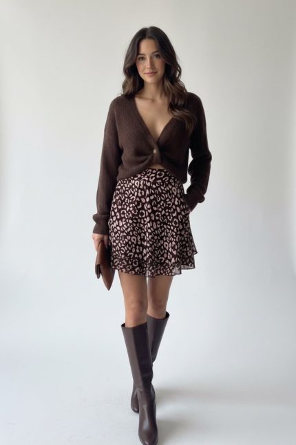 KLM Knitted Ζακέτα in Brown