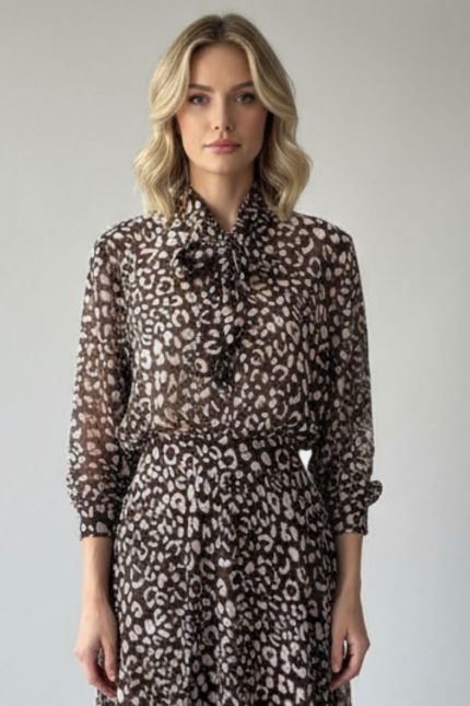 Glow Πουκάμισο με Δέσιμο Animal Print