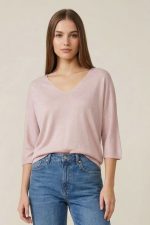 Katia Knitted Top in dusty pink