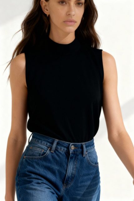 Αμάνικη Μπλούζα Neckhalter in black