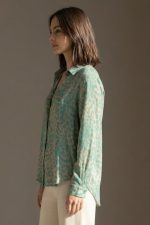Πουκάμισο Εμπριμέ Sheer in Mint Sand