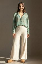 Πουκάμισο Εμπριμέ Sheer in Mint Sand