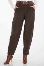 Κοτλέ Παντελόνι Carrot Fit  in Brown