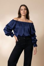 Satin Off-Shoulder Top 