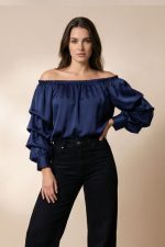 Satin Off-Shoulder Top 