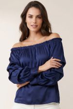 Satin Off-Shoulder Top 