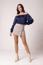 Satin Off-Shoulder Top 