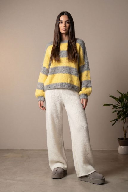 Striped Fluffy Sweater