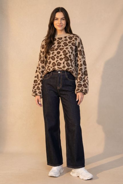 Animal Print Sweater in