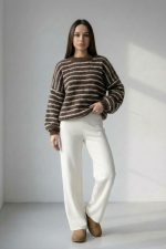 Rosie Fluffy Sweater in Sand