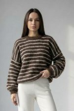 Rosie Fluffy Sweater in Brown