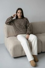 Rosie Fluffy Sweater in Brown