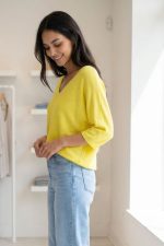 Katia Knitted Top in yellow
