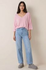 Katia Knitted Top σε ροζ απόχρωση από modal viscose. Υποαλλεργικό, extra μαλακό πλεκτό, One Size έως X-Large, ιδανικό για καθημερινά looks.