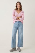 Katia Knitted Top σε ροζ απόχρωση από modal viscose. Υποαλλεργικό, extra μαλακό πλεκτό, One Size έως X-Large, ιδανικό για καθημερινά looks.