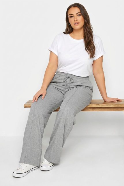 Viscose Soft Wide Pants in Grey