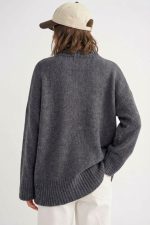 Olga Soft Oversized Sweater in Grey
