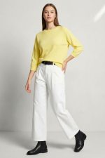 Nickie Round Neck Viscose Πουλόβερ in Dusty Pink