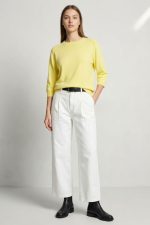 Nickie Round Neck Viscose Πουλόβερ in Yellow