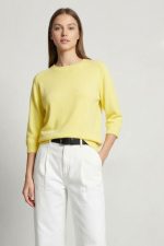 Nickie Round Neck Viscose Πουλόβερ in Yellow