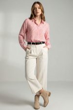 Πουκάμισο Εμπριμέ Sheer in pink