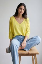 Katia Knitted Top in yellow