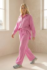 Zen Oversized  Κοτλέ Shirt in Dusty Pink