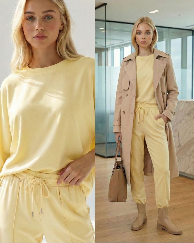 Για πιο structured αποτέλεσμα: • Πρόσθεσε ένα nude ή sand σακάκι ή pefecto Jacket • Επίλεξε ankle boots σε neutral απόχρωση • Κράτησε minimal κοσμήματα • Προτίμησε sleek hairstyle Έτσι το outfit μετατρέπεται από relaxed σε refined.