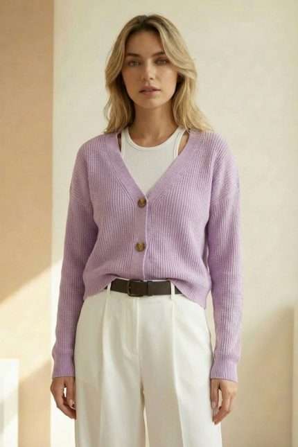 KLM Cardigan in lilac