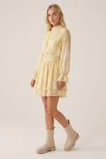 Sheer Crepe Mini Dress