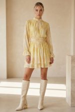 Sheer Crepe Mini Dress