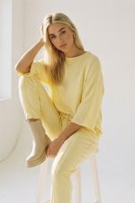 Set Viscose Loungewear in Yellow 