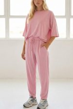Set Viscose Loungewear in baby pink