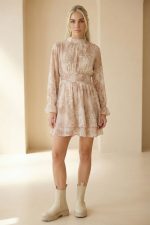 Sheer Crepe Mini Dress