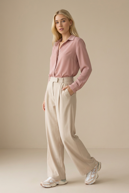 Sheer Πουκάμισο in Dusty Pink Κωδ.: 1622 Το Sheer Πουκάμισο σε Dusty Pink είναι το κομμάτι που ανεβάζει εύκολα κάθε outfit, χάρη στην αέρινη υφή και την ημιδιάφανη, ultra-modern εμφάνιση. Το crepe sheer ύφασμα προσφέρει κομψότητα χωρίς βάρος, ενώ η άνετη γραμμή το κάνει ιδανικό για layering από το πρωί έως το βράδυ. Styling Tip Φόρεσέ το πάνω από ένα basic rib top ή ένα satin bralette για πιο ιδιαίτερο, βραδινό look. Συνδύασέ το με wide-leg παντελόνα ή με high-waist τζιν για minimal αλλά fashion-forward αποτέλεσμα. Για office days, δοκίμασέ το μέσα από ένα structured blazer — κρατάει τον αέρα του αλλά γίνεται αμέσως πιο polished.