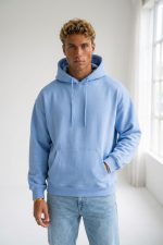 Unisex Oversized Hoodie Fluffy in baby blue