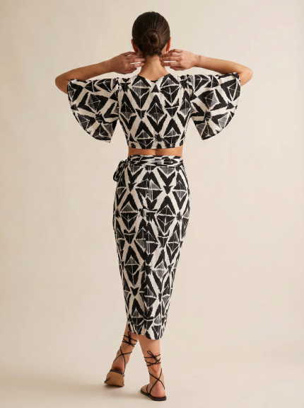 Viscose Λαχούρι Set Κρουαζέ Ρόμβος