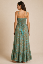 Anvi ART SILK Maxi Φόρεμα in Mint