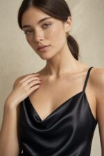 Draped Satin Cami Top Κωδικός: 17096 Χαρακτηριστικά Προϊόντος • Satin cami top με κομψή draped λαιμόκοψη • Σατινέ ύφασμα με ανάλαφρη και δροσερή αίσθηση • Κανονική προς χαλαρή εφαρμογή • Ρυθμιζόμενες λεπτές τιράντες • Διπλής όψης – φοριέται και από την πίσω πλευρά για διαφορετικά looks • Πολύ εύκολο στο styling από το πρωί έως το βράδυ • Δεν διαφανίζει • Non Iron ύφασμα • One Size (καλύπτει έως L/XL) Διαστάσεις Μέγεθος Στήθος Μέση Περιφέρεια One Size 94 cm 106 cm 108 cm Φροντίδα • Πλύσιμο έως 30°C • Χωρίς στύψιμο • Φυσικό στέγνωμα • Δεν χρειάζεται σιδέρωμα (Non Iron)