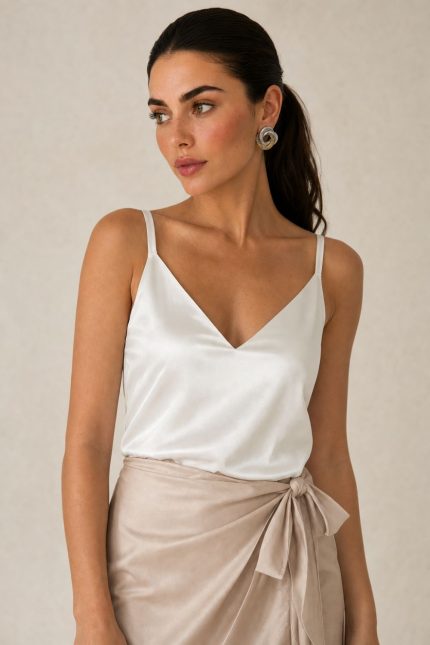Satin Mini Wrap Skirt Κωδικός: 6321 Χαρακτηριστικά Προϊόντος • Mini κρουαζέ φούστα με σατινέ υφή • Εσωτερικό φύλλο που ασφαλίζει με κορδονάκι • Εξωτερικό φύλλο που τυλίγει το σώμα και δένει στη μέση • Ρυθμιζόμενη εφαρμογή που προσαρμόζεται στη σιλουέτα • Άνετη γραμμή που κολακεύει το σώμα • Mini μήκος • One Size – καλύπτει έως Large • Satin blend σύνθεση • Ανάλαφρη, απαλή και δροσερή αίσθηση • Πολυμορφικός σχεδιασμός για εύκολους συνδυασμούς από το πρωί έως το βράδυ Διαστάσεις (One Size) • Μέση: έως 95–100 cm (ρυθμιζόμενη με δέσιμο) • Περιφέρεια: έως 110 cm • Μήκος: Mini Οδηγίες Φροντίδας • Πλύσιμο στους 30°C • Χωρίς στύψιμο • Σιδέρωμα σε χαμηλή θερμοκρασία