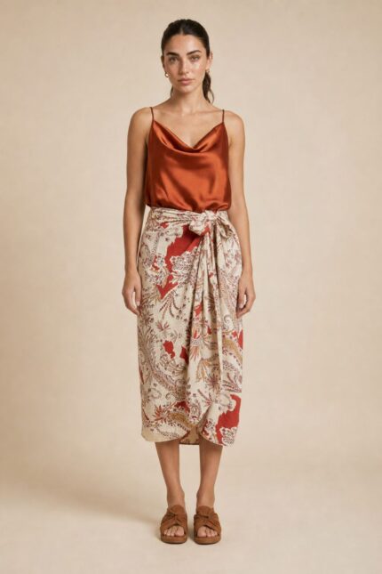 Draped Satin Cami Top in rusty orange Κωδικός: 17096 Χαρακτηριστικά Προϊόντος • Satin cami top με κομψή draped λαιμόκοψη • Σατινέ ύφασμα με ανάλαφρη και δροσερή αίσθηση • Κανονική προς χαλαρή εφαρμογή • Ρυθμιζόμενες λεπτές τιράντες • Διπλής όψης – φοριέται και από την πίσω πλευρά για διαφορετικά looks • Πολύ εύκολο στο styling από το πρωί έως το βράδυ • Δεν διαφανίζει • Non Iron ύφασμα • One Size (καλύπτει έως L/XL) Διαστάσεις Μέγεθος Στήθος Μέση Περιφέρεια One Size 94 cm 106 cm 108 cm Φροντίδα • Πλύσιμο έως 30°C • Χωρίς στύψιμο • Φυσικό στέγνωμα • Δεν χρειάζεται σιδέρωμα (Non Iron)