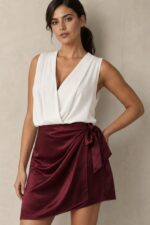 Satin Mini Wrap Skirt in burgundy Κωδικός: 6321 Χαρακτηριστικά Προϊόντος • Mini κρουαζέ φούστα με σατινέ υφή • Εσωτερικό φύλλο που ασφαλίζει με κορδονάκι • Εξωτερικό φύλλο που τυλίγει το σώμα και δένει στη μέση • Ρυθμιζόμενη εφαρμογή που προσαρμόζεται στη σιλουέτα • Άνετη γραμμή που κολακεύει το σώμα • Mini μήκος • One Size – καλύπτει έως Large • Satin blend σύνθεση • Ανάλαφρη, απαλή και δροσερή αίσθηση • Πολυμορφικός σχεδιασμός για εύκολους συνδυασμούς από το πρωί έως το βράδυ Διαστάσεις (One Size) • Μέση: έως 95–100 cm (ρυθμιζόμενη με δέσιμο) • Περιφέρεια: έως 110 cm • Μήκος: Mini Οδηγίες Φροντίδας • Πλύσιμο στους 30°C • Χωρίς στύψιμο • Σιδέρωμα σε χαμηλή θερμοκρασία