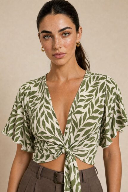 Viscose Λαχούρι  Κρουαζέ top in green Κωδ:21526 Χαρακτηριστικά Προϊόντος Top • Πολυμορφικό κρουαζέ σχέδιο • Δένει μπροστά & πίσω • Μπορεί να φορεθεί και ανάποδα • Άνοιγμα μπροστά ή στην πλάτη ανάλογα το styling • Μανίκι σε άνετη γραμμή • Ύφασμα: Viscose • Αίσθηση: Πολύ δροσερή & ανάλαφρη • Εφαρμογή: Άνετη • Ασύμμετρο τελείωμα • Αίσθηση: Ανάλαφρη & breathableΎφασμα: Viscose • Αίσθηση: Πολύ δροσερή, ανάλαφρη & εξαιρετικά μαλακή στην αφή • Breathable σύνθεση, ιδανική και για ευαίσθητα δέρματα ή άτομα με αλλεργίες  Διαστάσεις Top • Στήθος: έως 100 cm • Μέση: προσαρμόζεται με δέσιμο • Μήκος: κανονικό crop  Φροντίδα • Πλύσιμο έως 30°C • Χωρίς στύψιμο • Σιδέρωμα σε κανονική θερμοκρασία